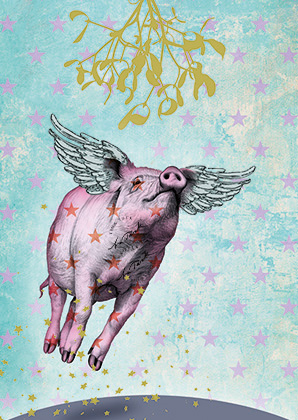 Postcard - La Tack - Little Piggy