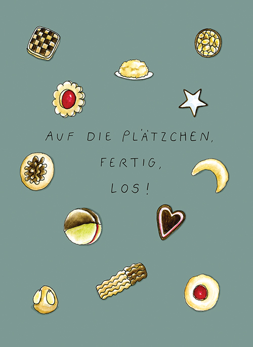 Postcard - Tabea Güttner - Auf die Plätzchen Postcard - Tabea Güttner - Auf die Plätzchen