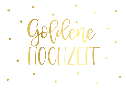 Klappkarte C6 - La Card - Goldene Hochzeit