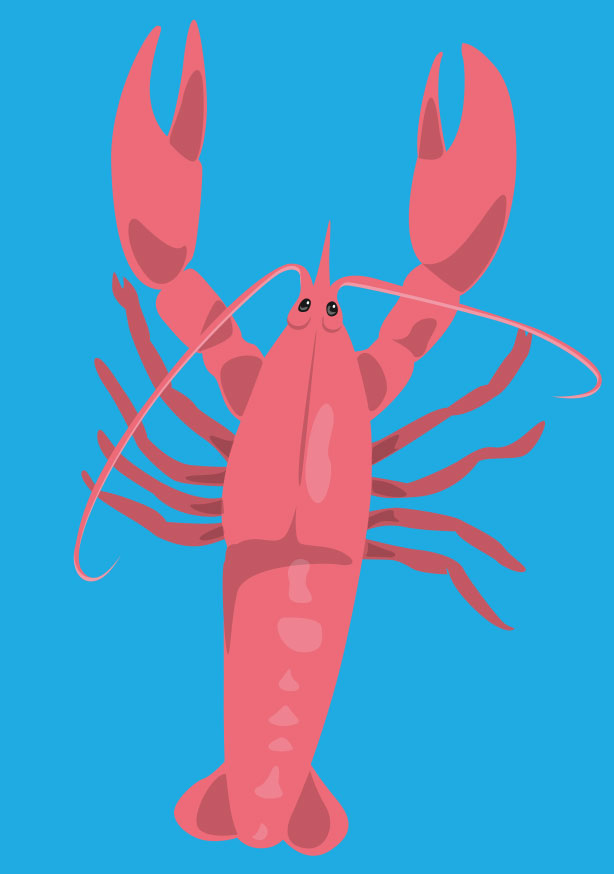 Postkarte - luminous - Lobster