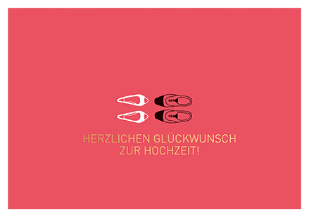 Klappkarte C6 - La Card - Hochzeitsschuhe