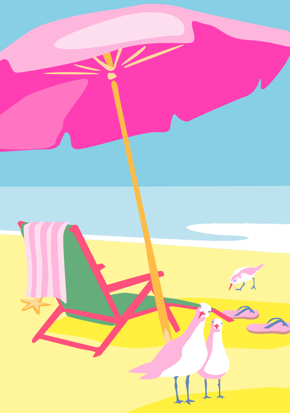 Postcard – Limoncella – Deckchair by the sea