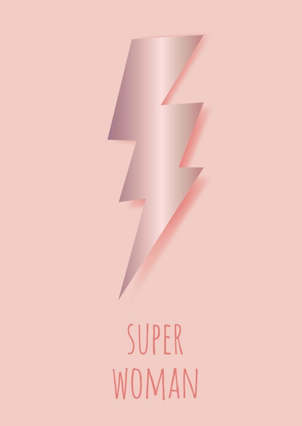 Postcard - Toni Starck - superwoman Postcard - Toni Starck - superwoman