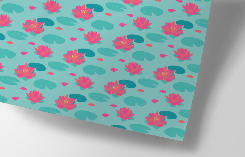 Geschenkpapier - Happiness- Lotusblüte