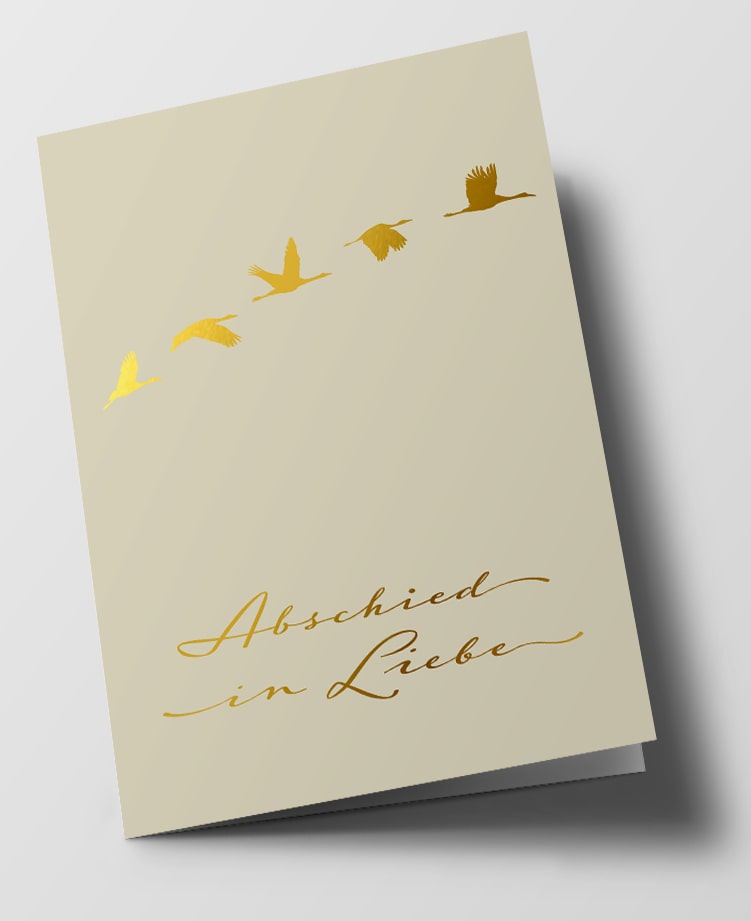 Klappkarte C6 - pure - Abschied in Liebe