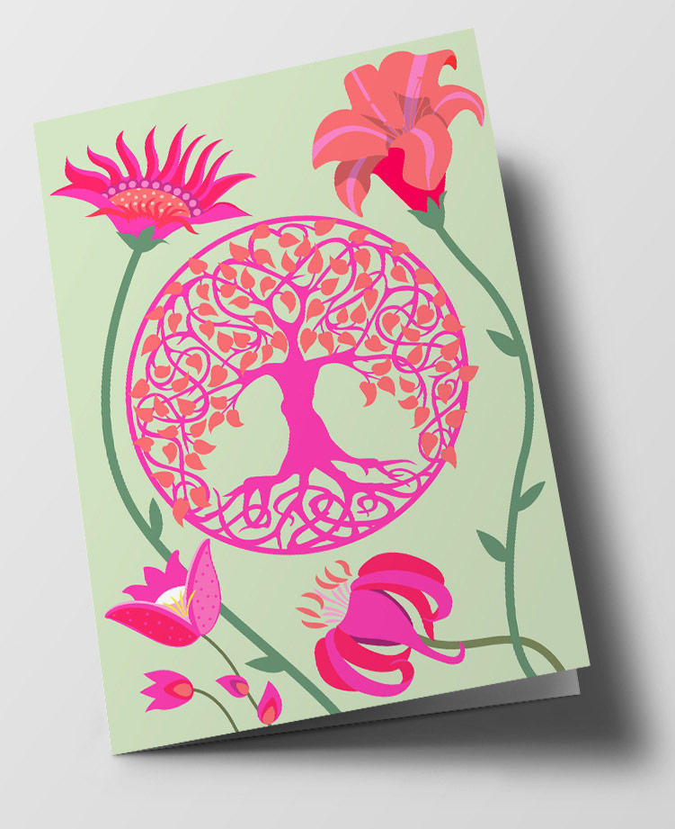 Doublecard C6 - happiness - Tree of Life