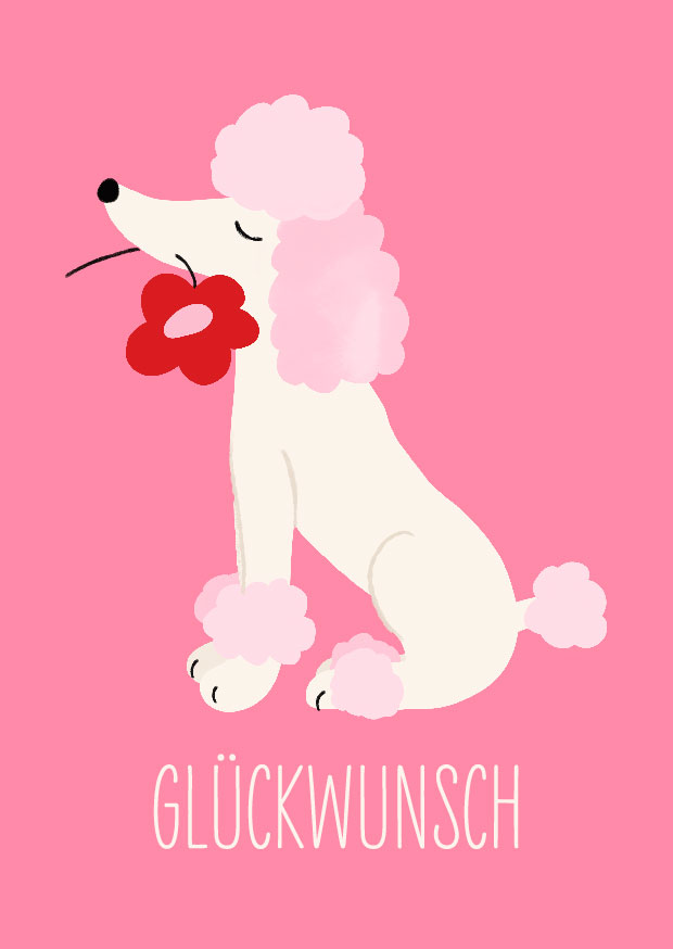 Postkarte - andrea liesert - PUDEL Postkarte - andrea liesert - PUDEL