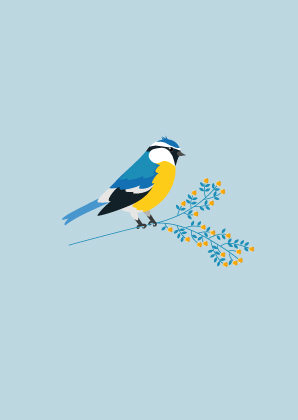 Postcard - Toni Starck - Summer Bird