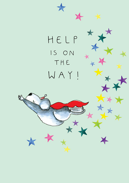 Postcard - Tabea Güttner - Help is on the Way Postcard - Tabea Güttner - Help is on the Way