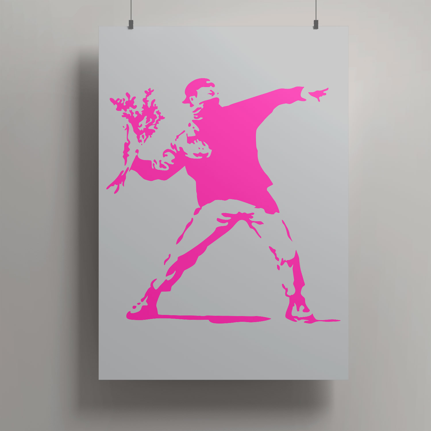 Artprint A3 - Banksy Blumenwerfer