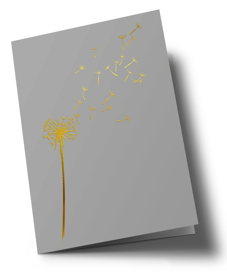 Klappkarte C6 - pure - Pusteblume
