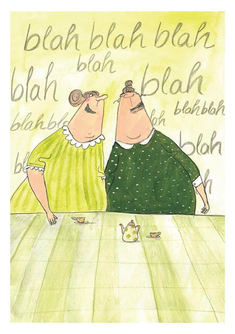 Postkarte - kittiekatstudio - blahblah