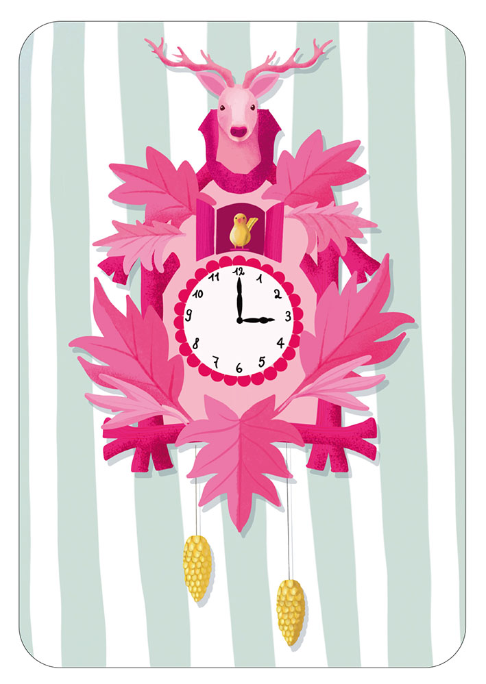 Postcard - Toni Starck - Lollipop - Cuckoo Clock