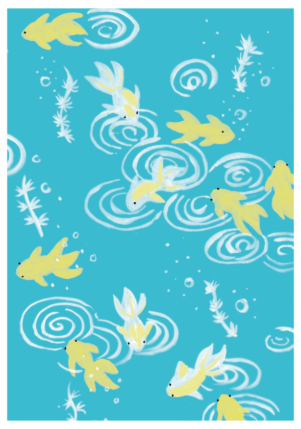 Postkarte - schönegrüsse - Goldfische