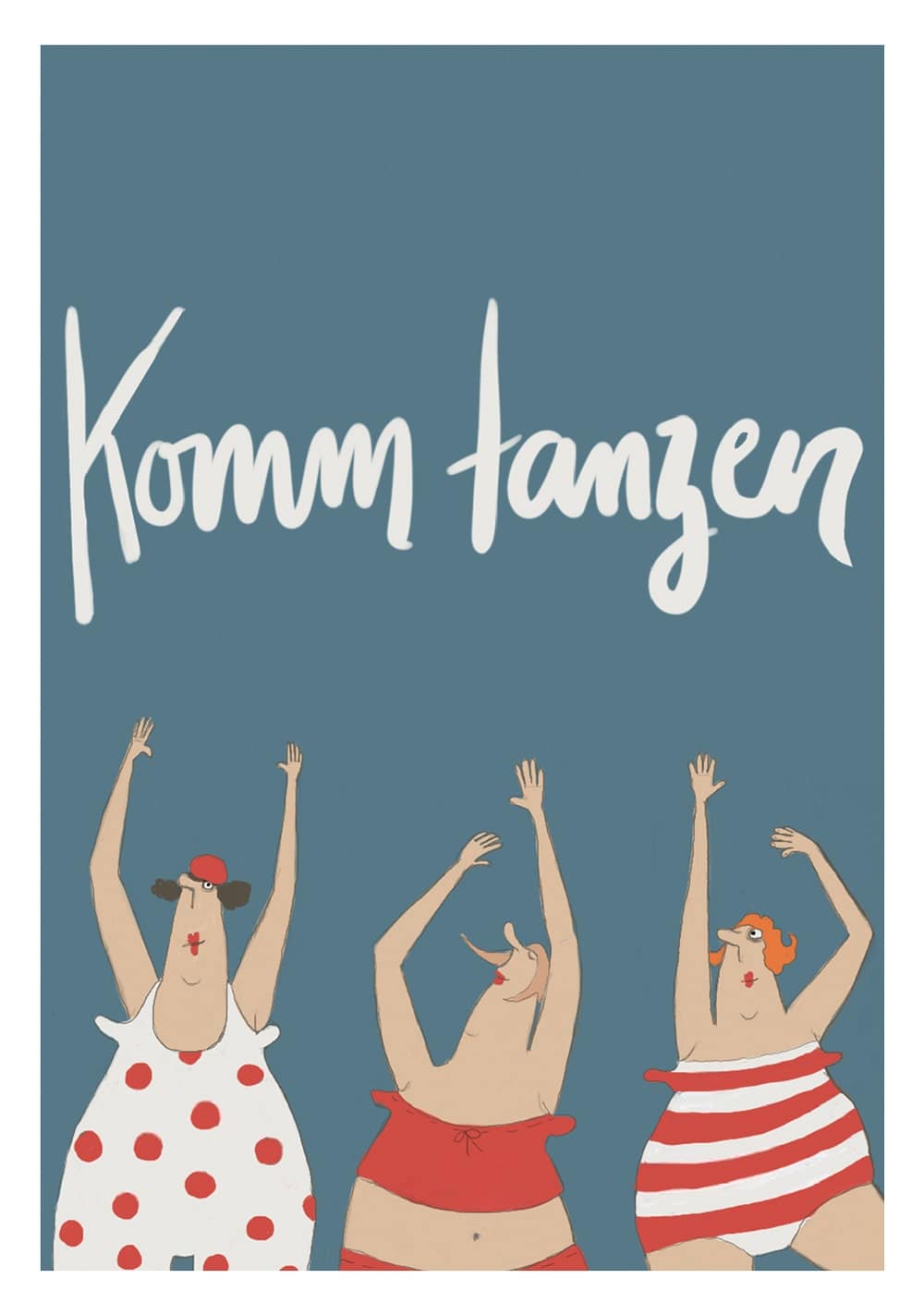 Postkarte - kittiekatstudio - komm tanzen Postkarte - kittiekatstudio - komm tanzen