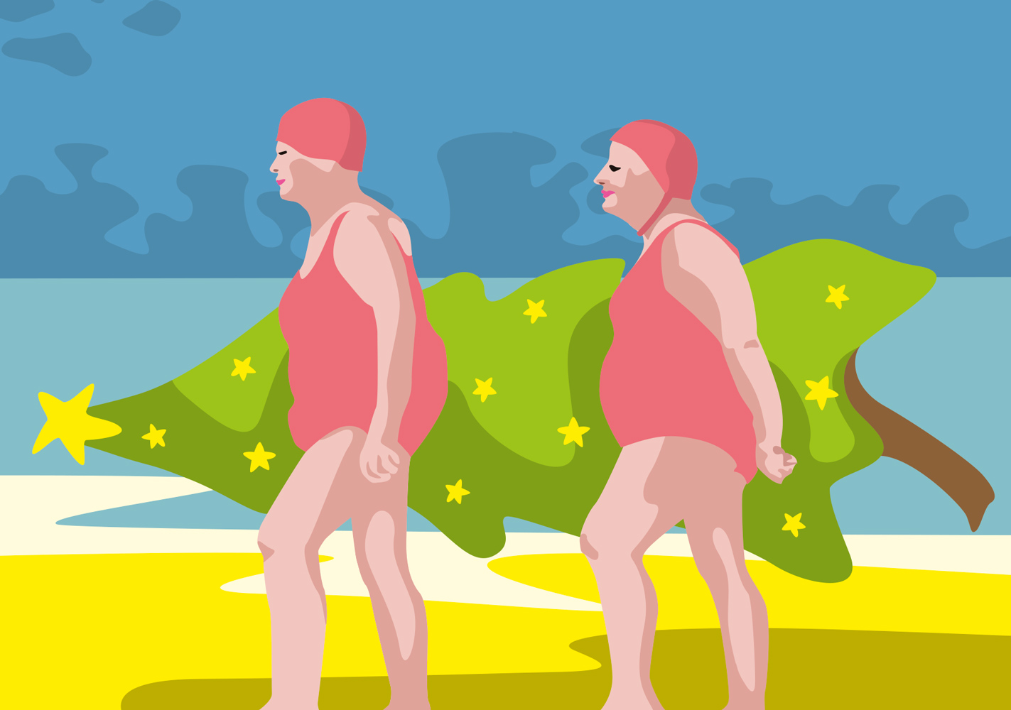 Postkarte - luminous - Two ladies