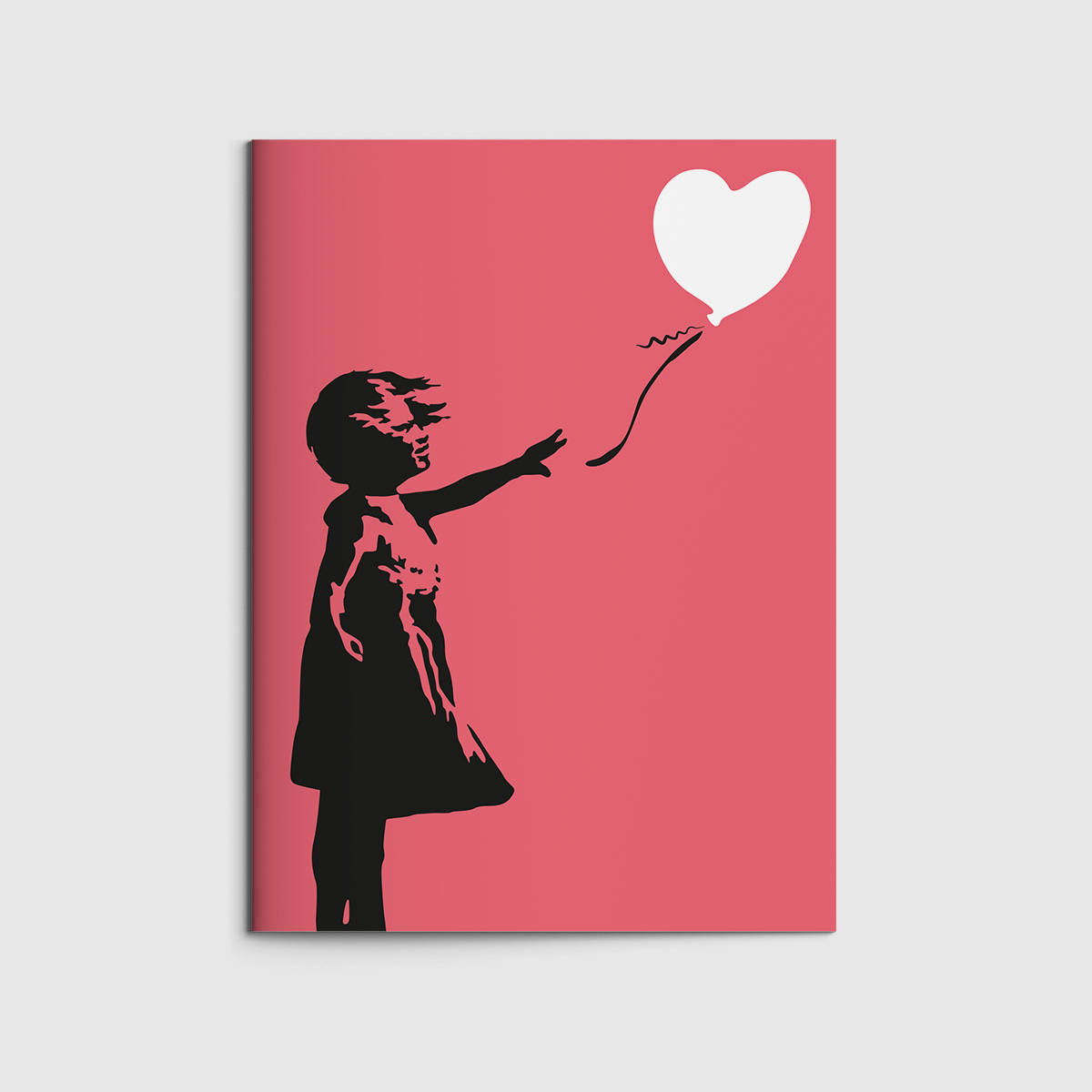 Booklet A5 - Museum Art - neon girl with heart balloon