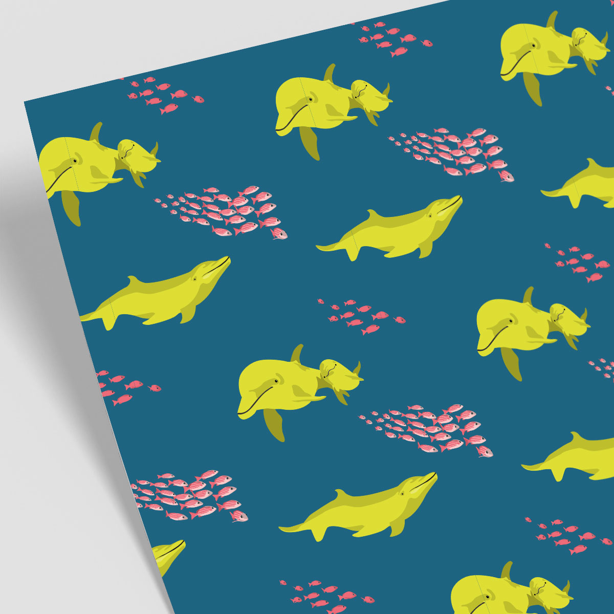 Geschenkpapier - neonstyle - Dolphins