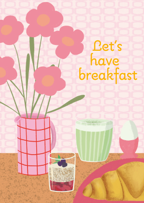 Postkarte - Toni Starck - Let’s have breakfast Postkarte - Toni Starck - Let’s have breakfast