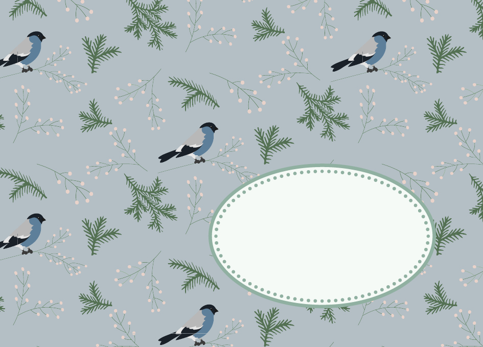 Umschlag - Toni Starck Pattern - Bluebird pattern bright