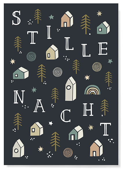 Postkarte - familytree - Stille Nacht