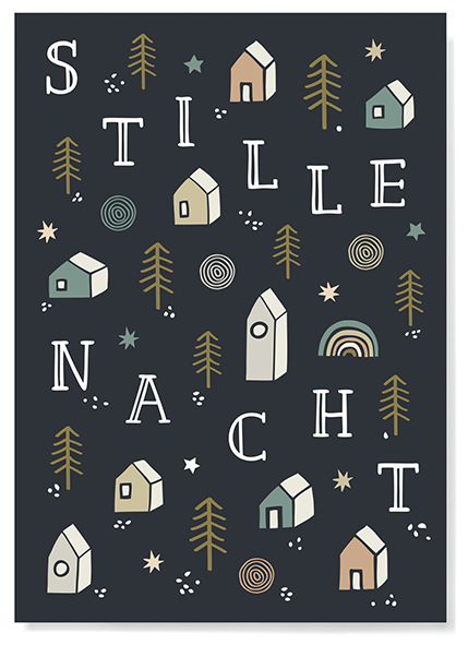 Postcard - familytree - Stille Nacht Postcard - familytree - Stille Nacht