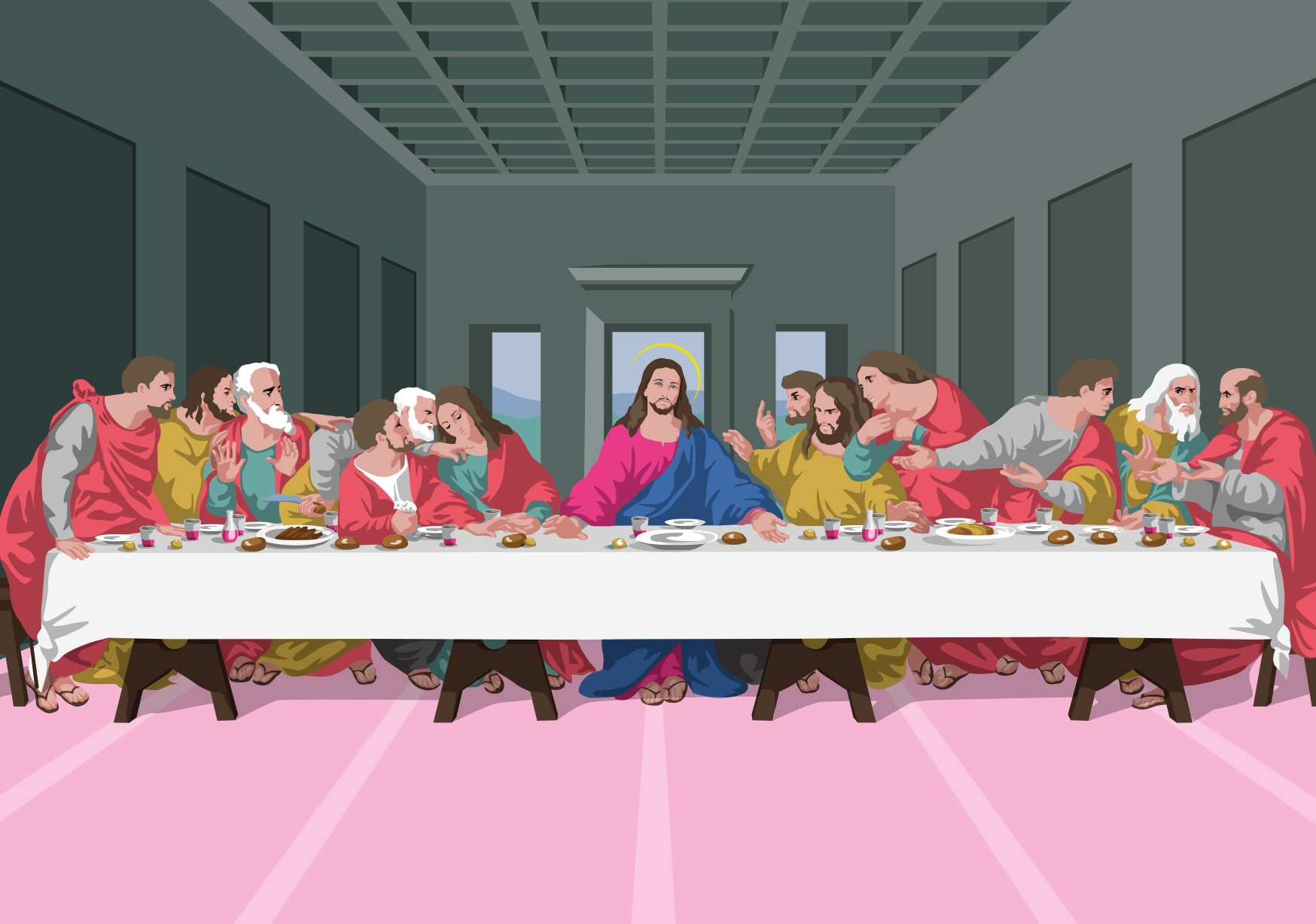 Postcard - Museum Art - Last Supper Postcard - Museum Art - Last Supper