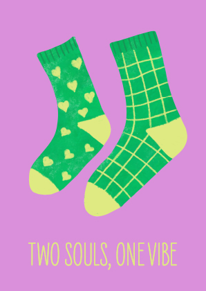 Postcard - andrea liesert - two souls, one vibe