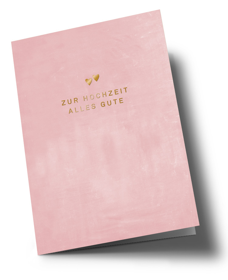 Doublecard C6 - Designfräulein - Wedding heart, Gold foil