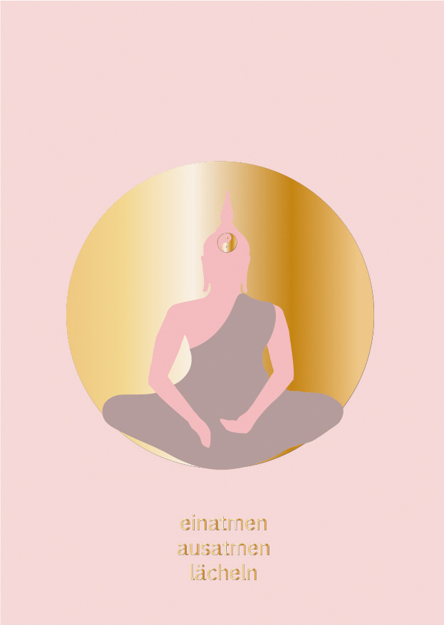 Postcard - Toni Starck - Buddha, atmen