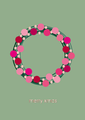 Postkarte - Toni Starck - Weihnachtskranz