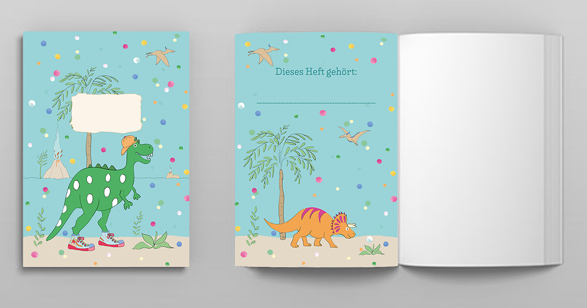 Booklet A6 - m-illu Funny friends - Dinosaurier Action Booklet A6 - m-illu Funny friends - Dinosaurier Action