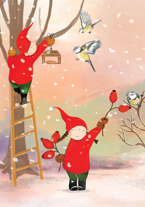 Postcard - Tabea Güttner - Gnome bird