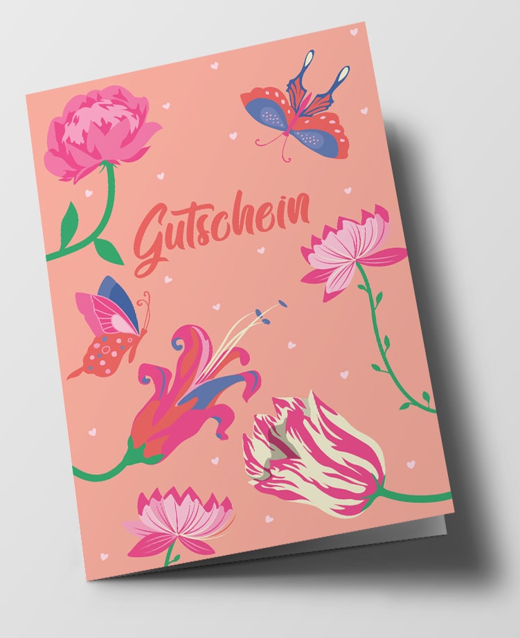 C6 folding card – Happiness – Gift voucher