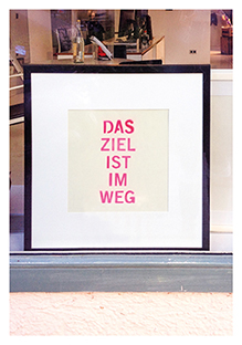 Postkarte - La Card - Das Ziel ist im Weg