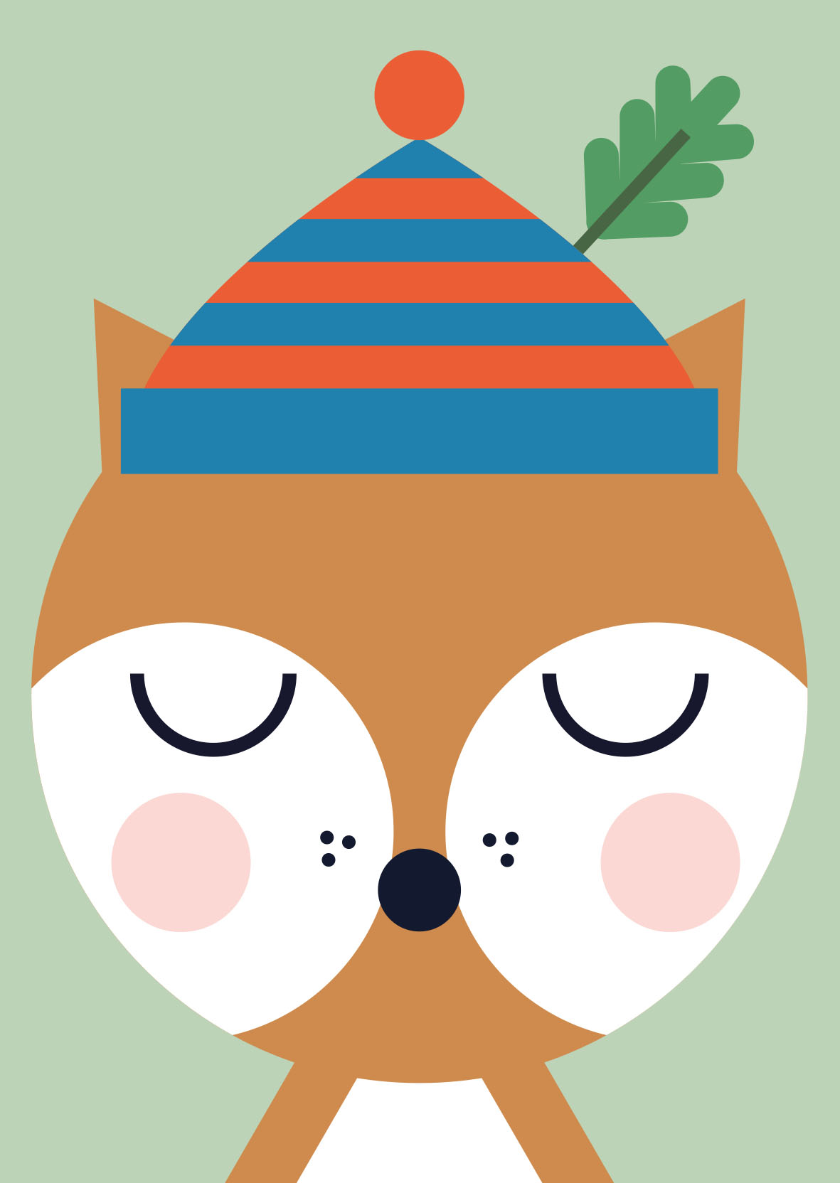 Postkarte - Designfräulein - Funny Faces - Fuchs Postkarte - Designfräulein - Funny Faces - Fuchs