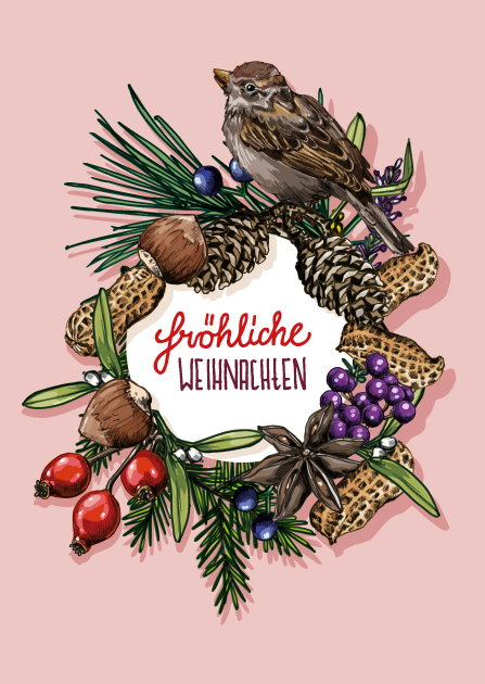 Postcard - illi - WIWALD Fröhliche Weihnachten