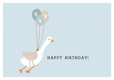 Klappkarte C6 - La Card - Geburtstagsgans Klappkarte C6 - La Card - Geburtstagsgans