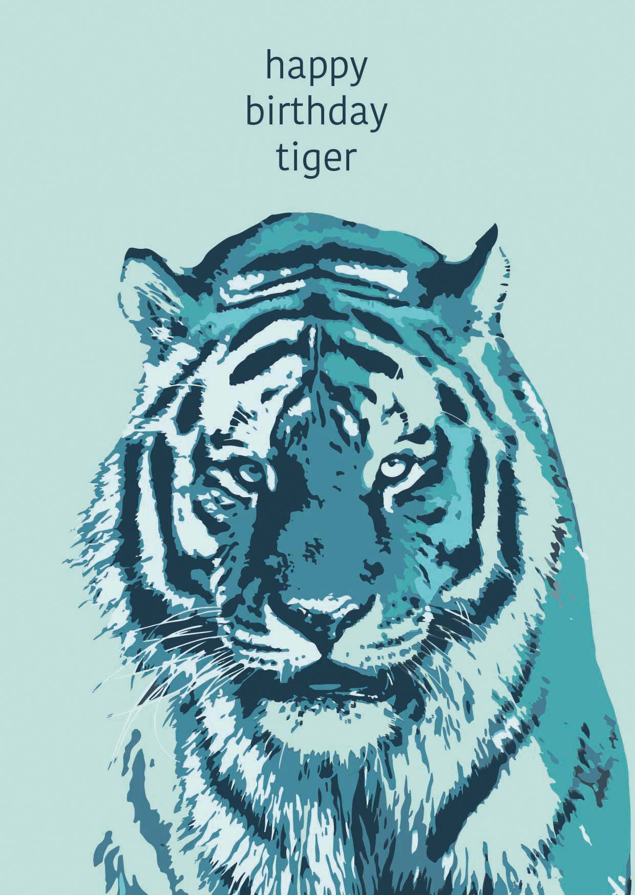 Postcard - Toni Starck - animal tiger