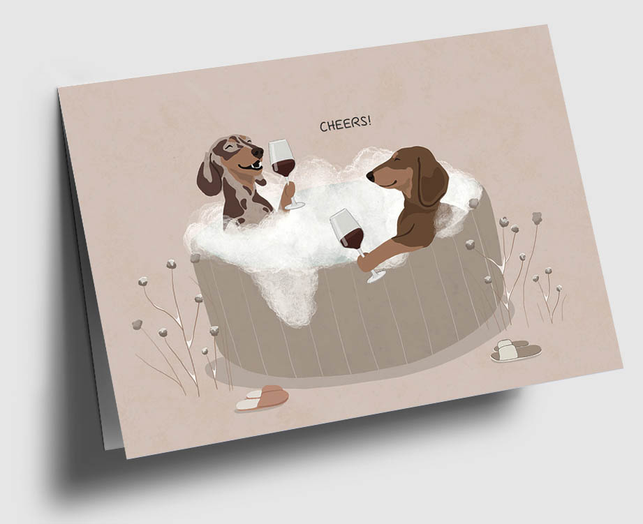 Klappkarte C6 - Alfie's Greetings - Cheers