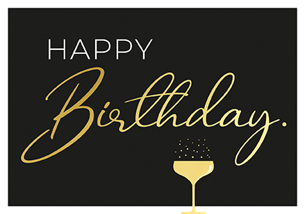 Klappkarte C6 - La Card - Champagnerkelch