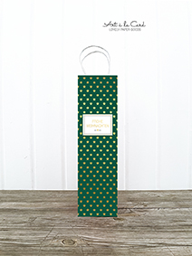 Flaschentüte - Sternchen, grün-gold