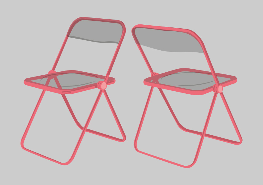 Postkarte -Design Classics- Plia Chair (Giancarlo Piretti)