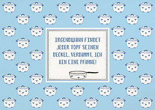 Postkarte - La Card - Pfanne Postkarte - La Card - Pfanne