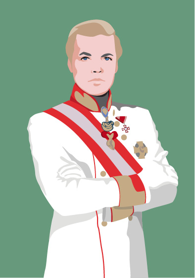 Postkarte - pop art new generation - Kaiser Franz Joseph I.