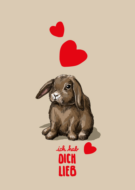 Postcard - illi - PALOYO Ich hab dich lieb Postcard - illi - PALOYO Ich hab dich lieb