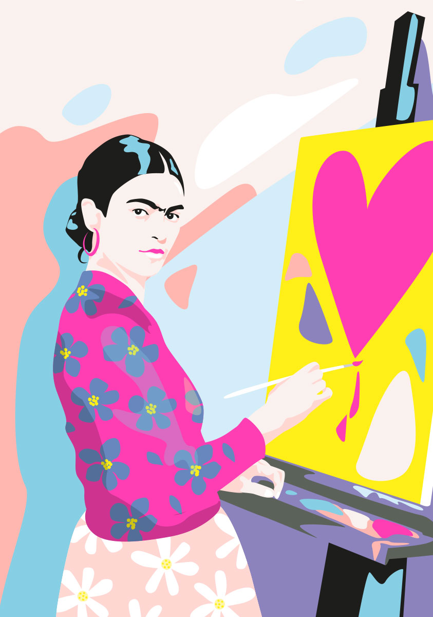 Postcard - Limoncella - Woman with Heart