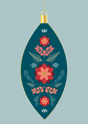 Postkarte - Toni Starck - Pendant flower drop