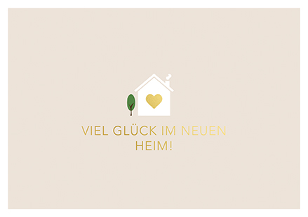 Klappkarte C6 - La Card - Viel Glück im neuen Heim Klappkarte C6 - La Card - Viel Glück im neuen Heim