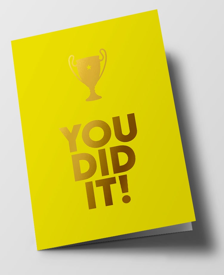 Klappkarte C6 - pure - Pokal, you did it